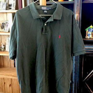 Polo Ralph Lauren Men's Polo Shirt Green Red Pony